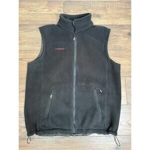 Mammut Black Fleece Vest Full Zip Outdoor Hiking Travel Mens 2XL